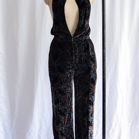 Sonia Rykiel AW 2015 Simona Velvet Dark Floral Jumpsuit - Picture 12 of 12